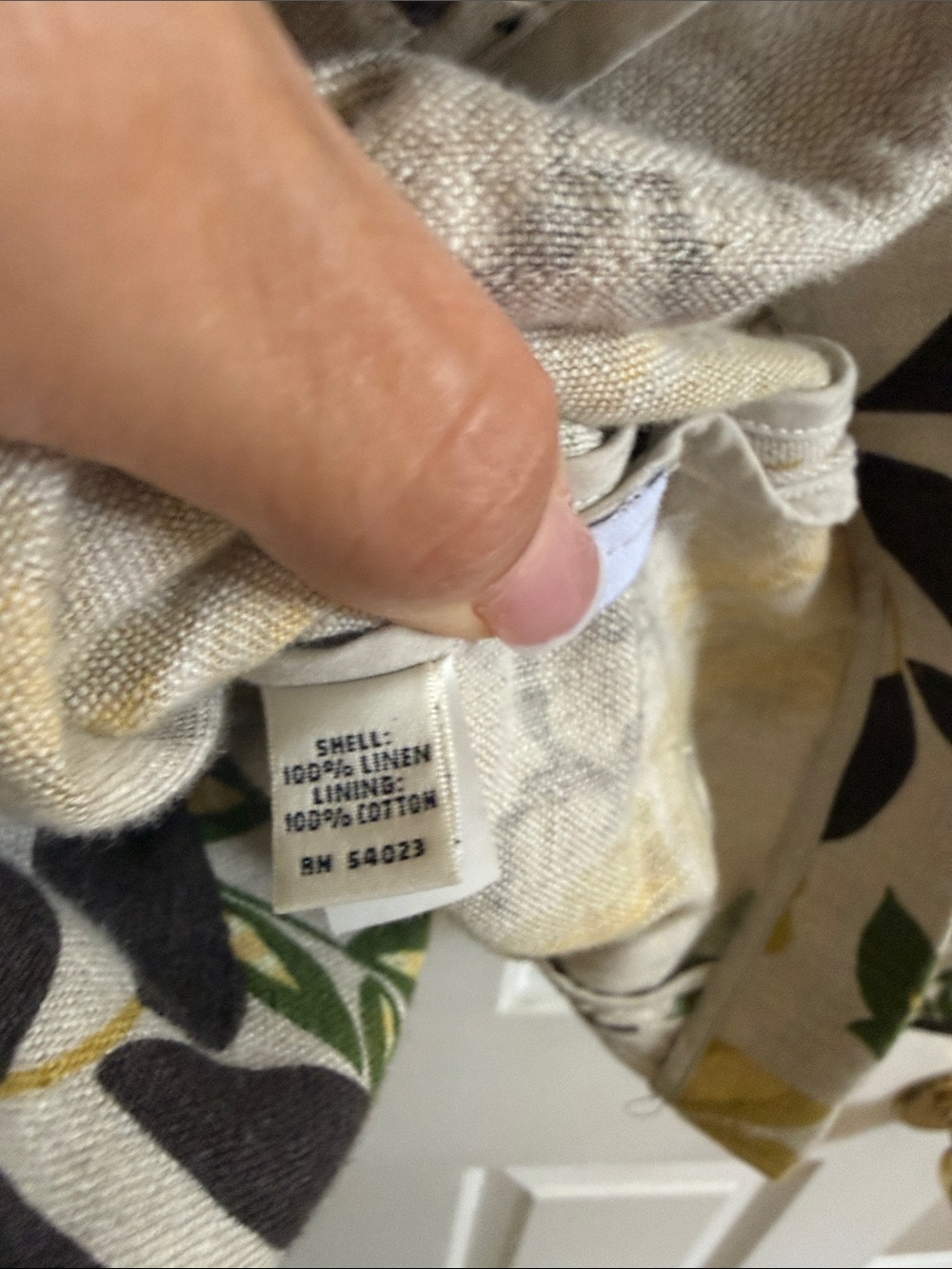 🌸Banana Republic: Floral Linen-Blend Blazer in Yellow, Brown & Green - Picture 7 of 7
